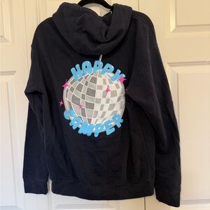 Happy Camper Navy Hoodie Disco MEDIUM